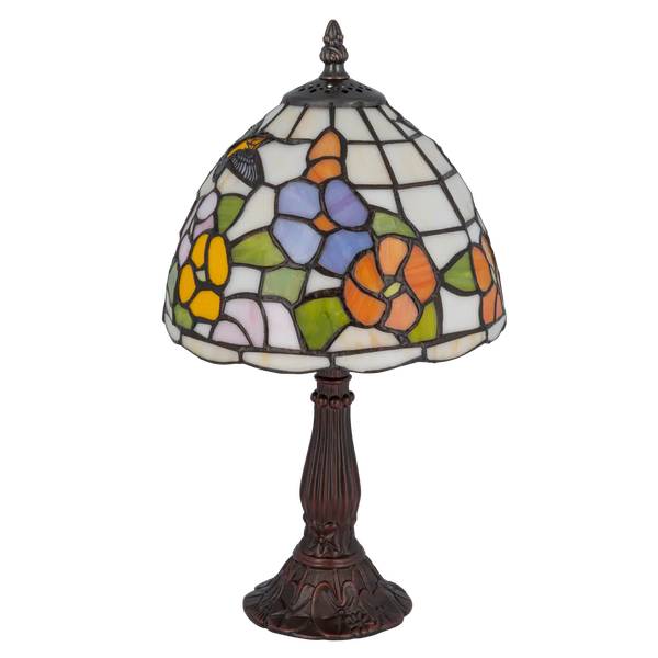 Tiffany Tischlampe Kolibri 7005 Weiß - Glas - 20 x 36 x 20 cm