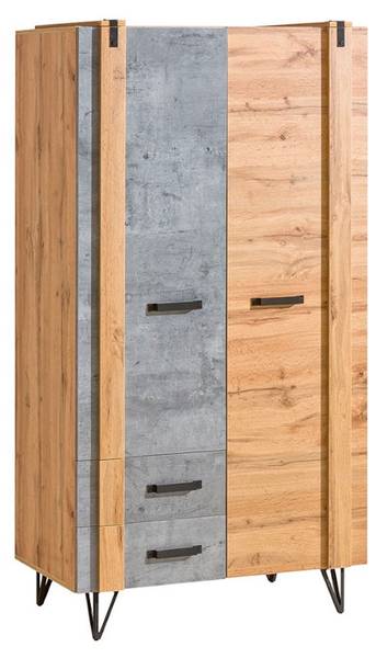 Kleiderschrank MILENIUM Braun - Holzwerkstoff - 90 x 187 x 55 cm