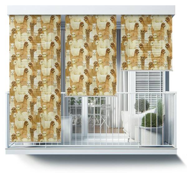 Außenrollo Lama Grex Braun - Textil - 40 x 180 x 1 cm