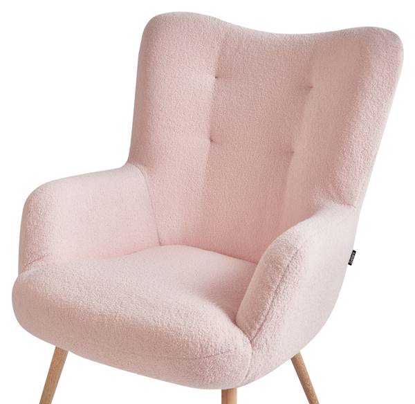 Fauteuil VEJLE Marron - Rose foncé