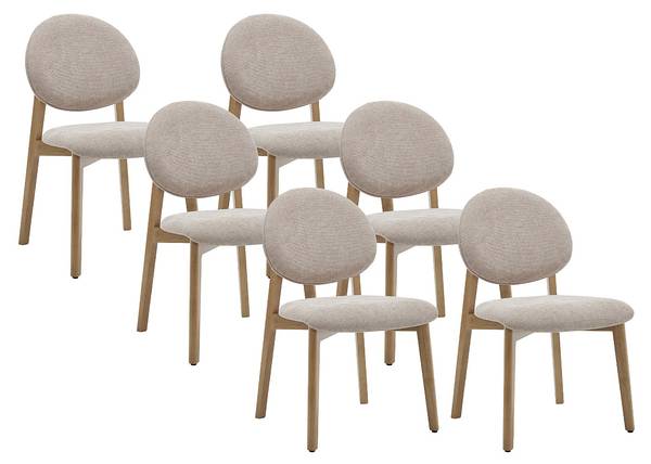 Stuhl MARLENI 6er-Set Beige - 6er Set