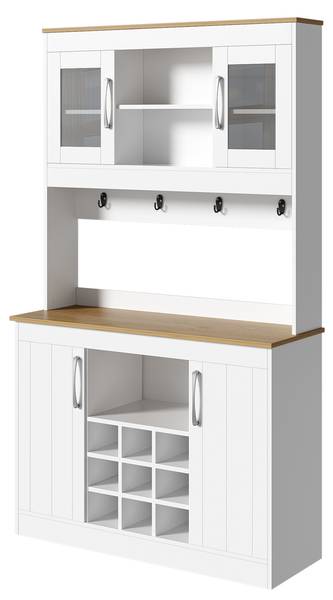 Sideboard Eurynom Ⅶ Marron - Blanc - Bois manufacturé - 106 x 175 x 39 cm