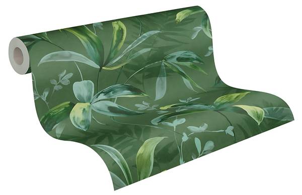Vliestapete 377042-GU Grün - Fleece - 53 x 1005 x 1 cm