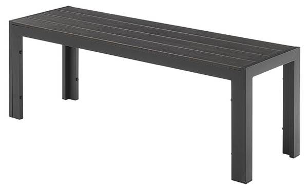 Gartenbank DESIGNO Schwarz - Grau - Breite: 130 cm