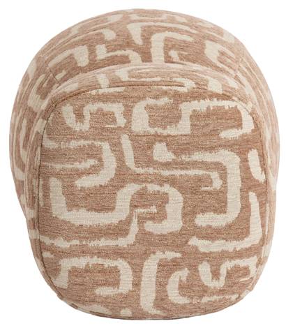 Hocker LEYLA Orange - Textil - 40 x 46 x 40 cm