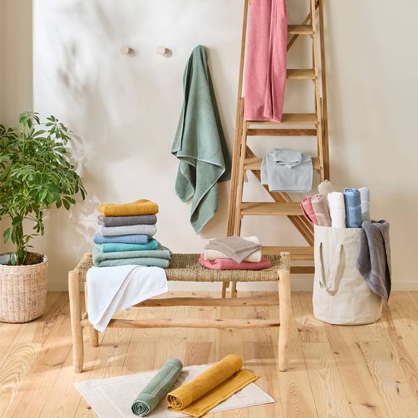 Serviettes de bain MILANO Rose foncé - Textile