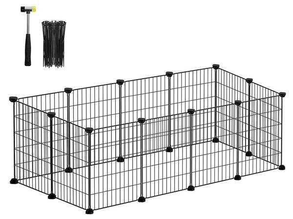 Laufgitter Tunis Schwarz - Kunststoff - 63 x 41 x 123 cm