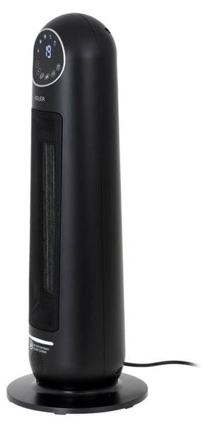 Stand-Keramikheizlüfter Schwarz - Keramik - Kunststoff - 24 x 64 x 24 cm