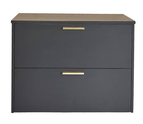 Waschbeckenunterschrank LUNA Schwarz - Massivholz - 80 x 60 x 50 cm