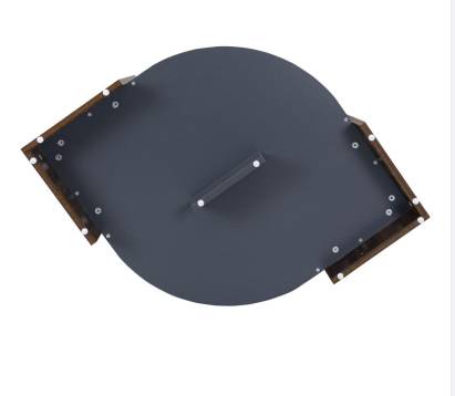 Salontafel Cronus V zwart - bruin - staal - 63 x 40 x 97 cm