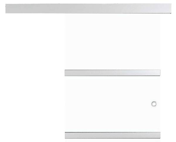 Glastür 3002951 Silber - Aluminium - 90 x 212 x 1 cm