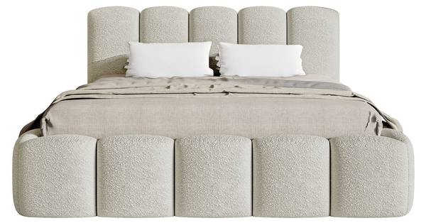 Polsterbett Catania Beige - 201 x 97 x 217 cm