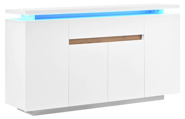 Sideboard GLOWLucy Ⅲ Weiß - Holzwerkstoff - 40 x 80 x 140 cm