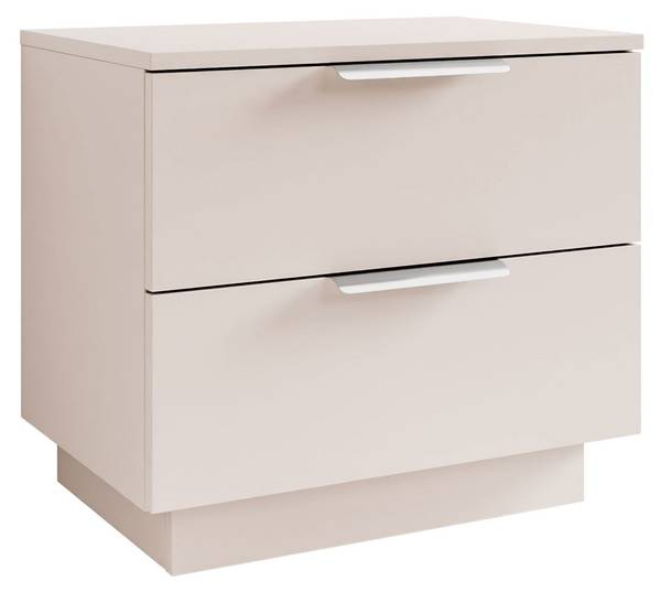 Nachttisch LINA Beige - Kaschmir - Silber