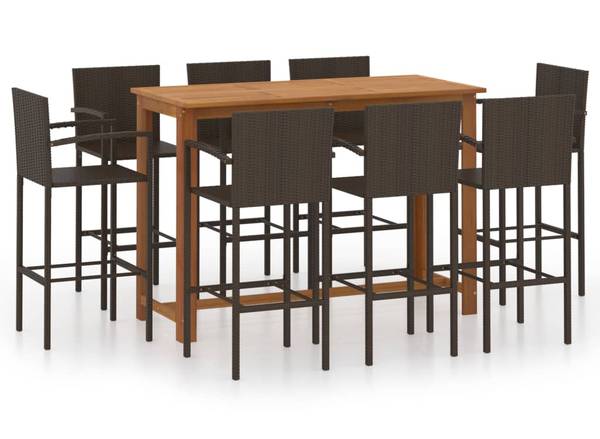 Garten-Bar Set 3006577-2 (9-teilig) Braun