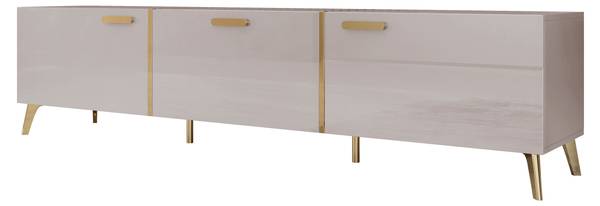 TV-Lowboard Picru Beige - Holzwerkstoff - 204 x 47 x 38 cm