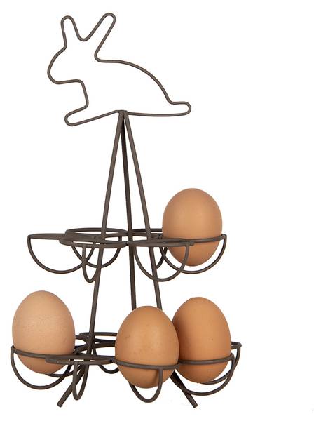 Eierhalter Emi Braun - Metall - 17 x 28 x 17 cm