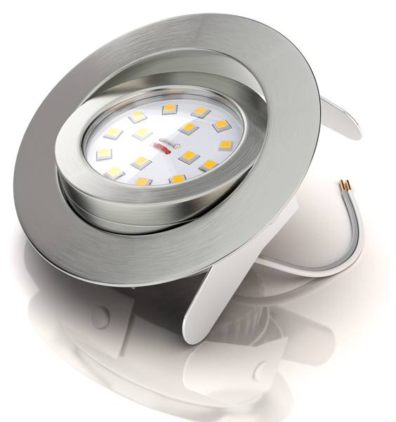 LED Einbauleuchten 6 Stk. 10-03-06-S Silber - ABS - 9 x 3 x 9 cm