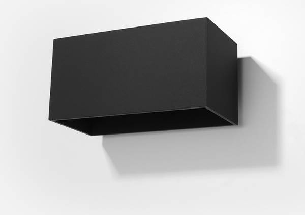 Wandlamp Quad Schwarz - 20 x 10 cm