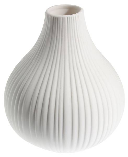 Vase EKENAS Weiß - Keramik - 21 x 25 x 21 cm