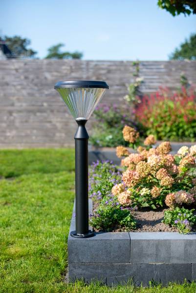 Solar Wandleuchte LED Paris Schwarz - Metall - 26 x 37 x 26 cm