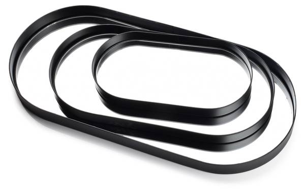Tablett LUCAS Schwarz - Glas - Metall - 23 x 3 x 50 cm