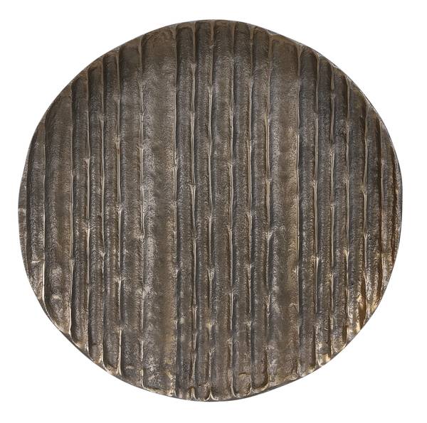 Dekorative Platte Calabria Gold - Metall - 27 x 1 x 27 cm