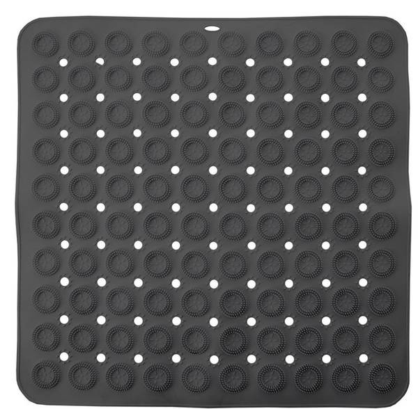 Duschmatte rutschfest 530310 Grau - Kunststoff - 53 x 1 x 53 cm