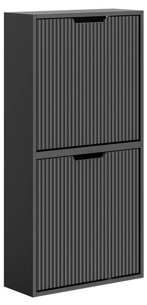 Schuhschrank FSR204-SCH Schwarz - Holzwerkstoff - 19 x 100 x 50 cm