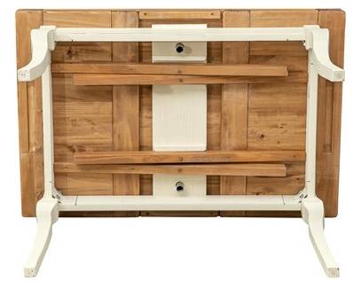 Esstisch Ausziehbar 120x80cm Braun - Weiß - Linde - 80 x 80 x 120 cm