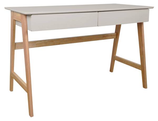 Schreibtisch Tommy Beige - Holz teilmassiv - 55 x 76 x 120 cm