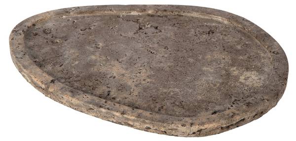 Tablett YOURI Grau - Stein - 33 x 2 x 25 cm