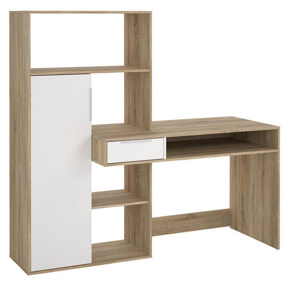 Bureau FUNCTION zwart - plaatmateriaal op houtbasis - 61 x 156 x 163 cm