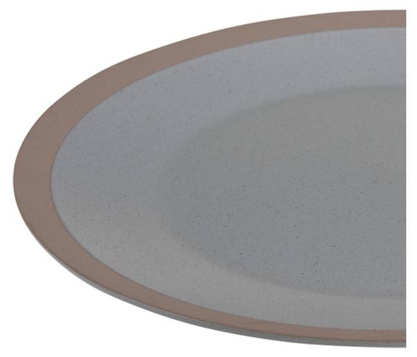 Teller CLAY Grau - Keramik - 27 x 2 x 27 cm