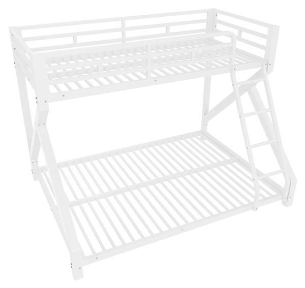 Kinder-Stockbett K-1503 Weiß - Metall - 147 x 146 x 204 cm