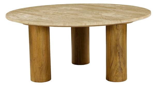 Couchtisch LISAVOK Beige - Stein - 90 x 41 x 90 cm