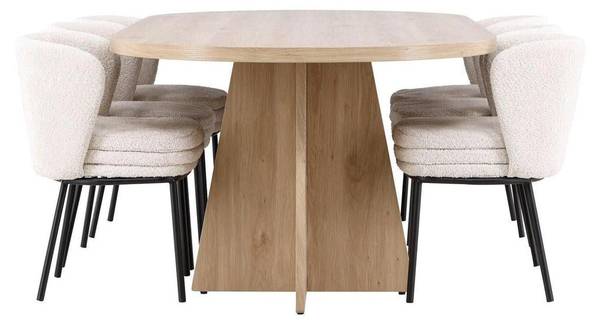 Essgruppe Bootcut (3-Teilig) Braun - Microfaser - 230 x 76 x 115 cm