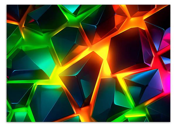 Fototapete Bunte 3D Abstraktion 150 x 105 cm