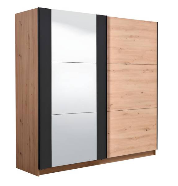 Kleiderschrank PHILADELPHIE Beige - Holz teilmassiv - 63 x 210 x 217 cm