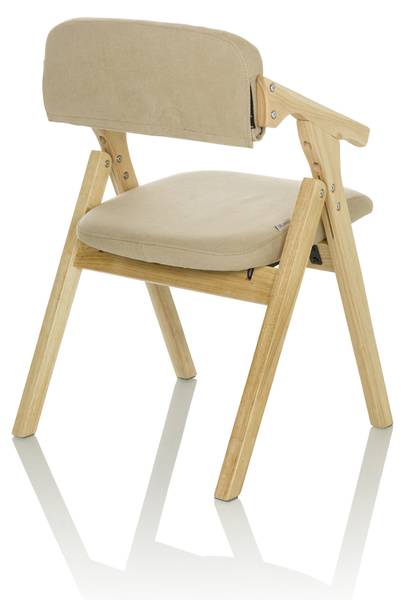 Klappstuhl SCANDIO Beige - Strukturstoff - Polyester - Webstoff - 53 x 79 x 55 cm
