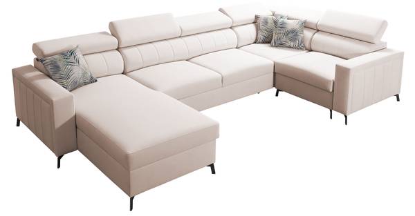Ecksofa Baltico V 1 Beige - Ecke davorstehend links