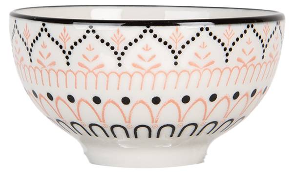 Kom Hannah&Bowl wit - keramiek - 9 x 5 x 9 cm