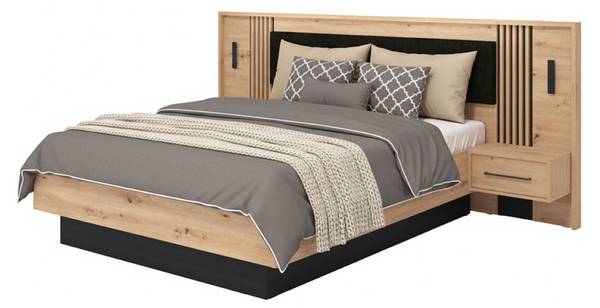 Doppelbett-Kasotto Braun - Holzwerkstoff - 209 x 116 x 268 cm