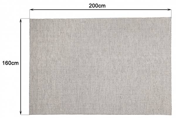 Teppich QUENTIN Weiß - Textil - 160 x 230 cm