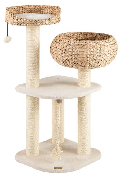 Kratzbaum BE9697ITDE Beige - Holzwerkstoff - 45 x 104 x 45 cm