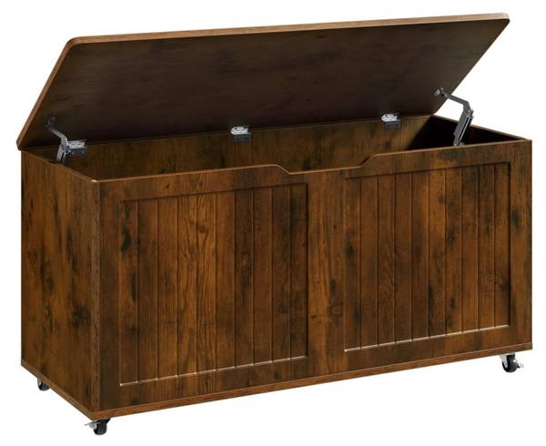 Sitzbank SUB004 mit Stauraum Braun - Holzwerkstoff - 100 x 50 x 40 cm