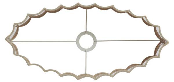 Lampenschirm Disli Beige - Strukturstoff - Stahl - 21 x 22 x 45 cm