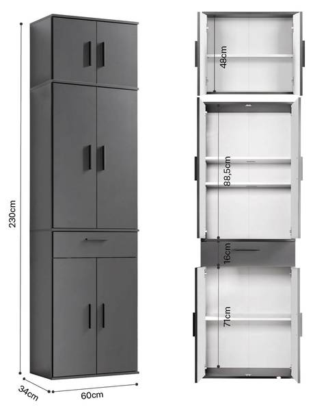 Mehrzweckschrank Der Extralange Schwarz