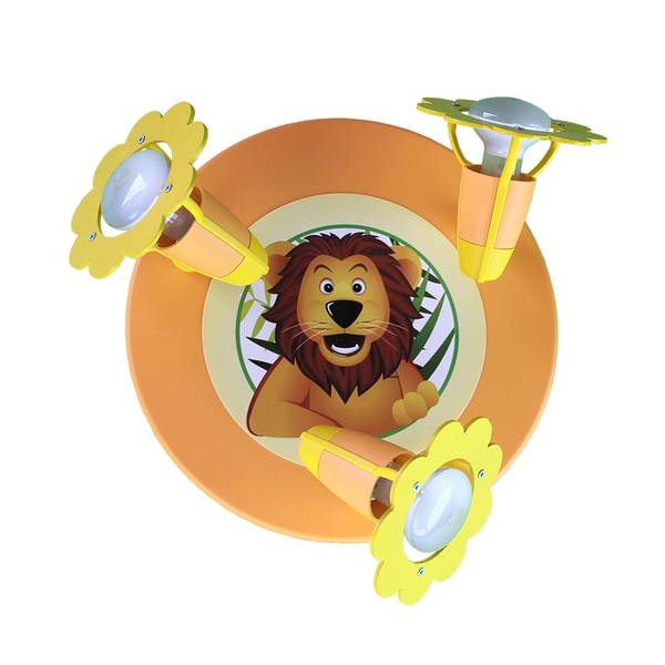 Lampada a sospensione Leone Legno 3 luci