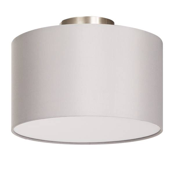 Plafondlamp Summa Small geweven stof/ijzer - kiezelkleurig